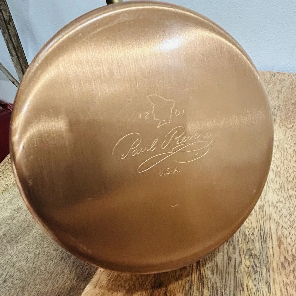 Paul Revere 1801 Limited Edition 1 & 2 Quart Copper Brass SS Sauce Pans W/Lid